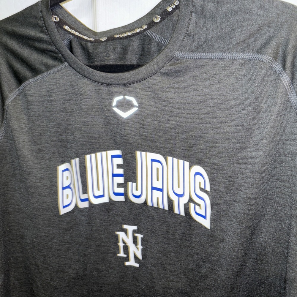 Evoshield Shirt Blue Jays Adult XL Black Long Sleeve Baseball Pullover